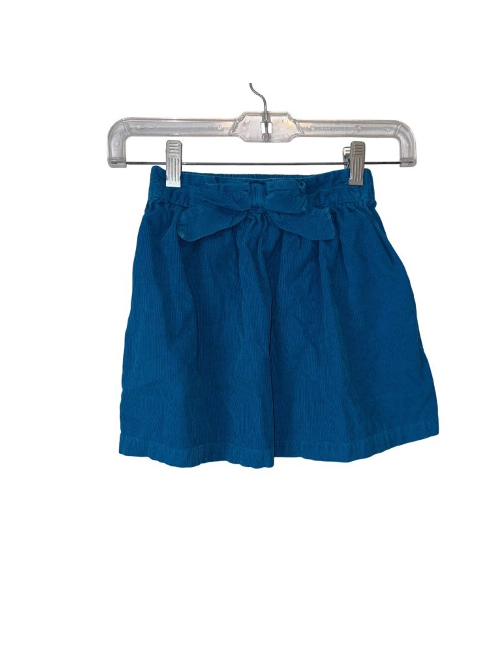Hanna Andersson Girls Blue Corduroy Bow-Accent Skirt Size 120 US size 6-7